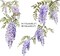 Purple Wisteria Wall Stickers – Hanging Floral Stickers for Nursery, Bedroom & Living Room